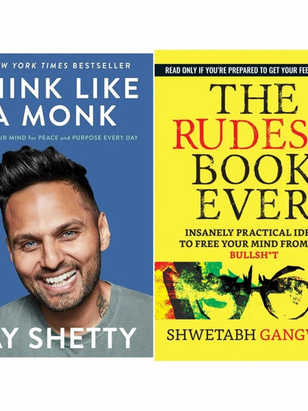 Think like monk , The rudest book ever 2 book set