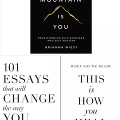 3 book set ( 101 essays that will change the way you think , the mountain is you , This is how you heal )