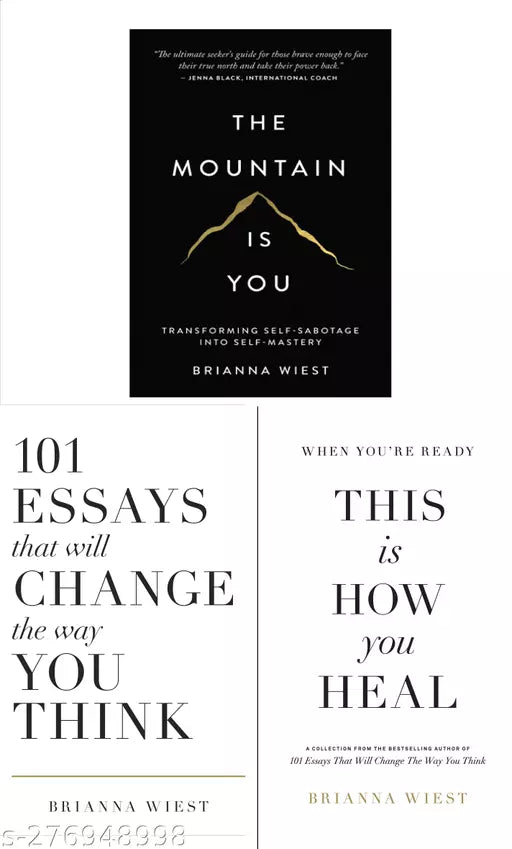 3 book set ( 101 essays that will change the way you think , the mountain is you , This is how you heal )