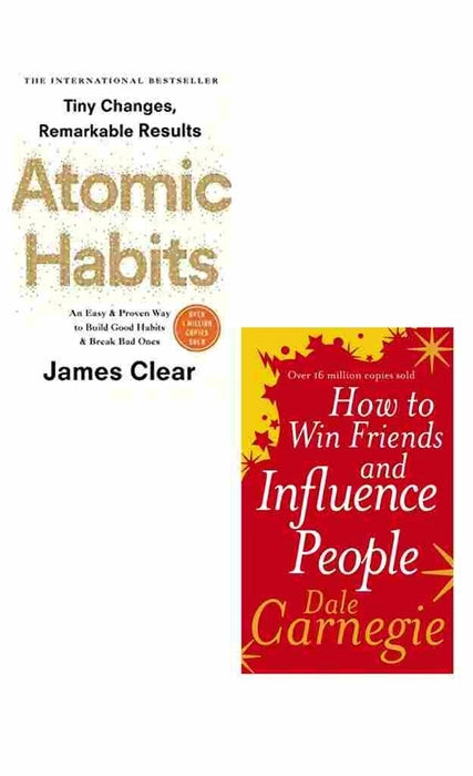 2 book set Atomic Habits + How to Win Friends and Influence People