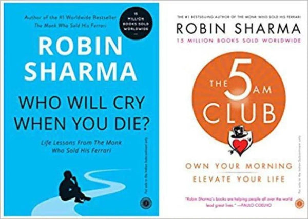 Robin Sharma 2 Book Combo Who will cry when you die and The 5AM CLUB