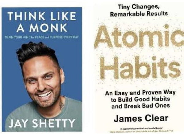 2 Book set ( Atomic Habits , Think like a monk )