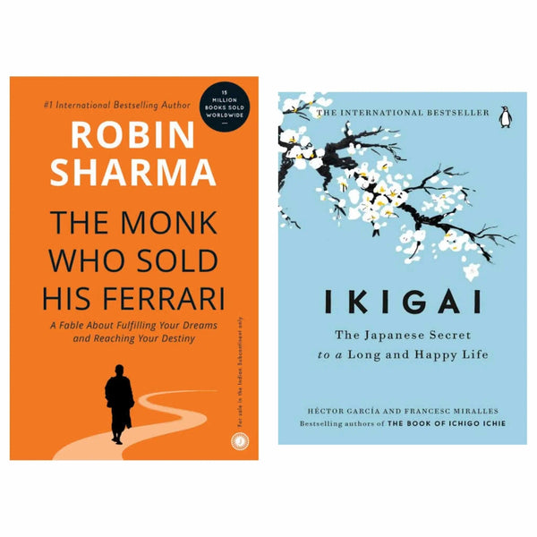 Ikigai & The Monk Who Sold His Ferrari - 2-Book Set for Mindful Living