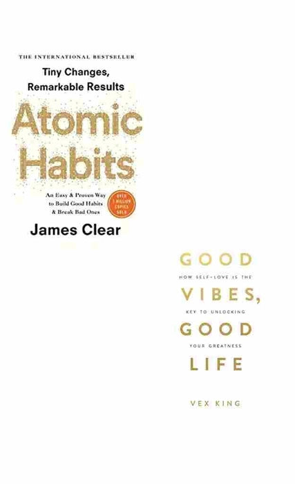 2 BOOK SET  Atomic Habits + Good Vibes, Good Life