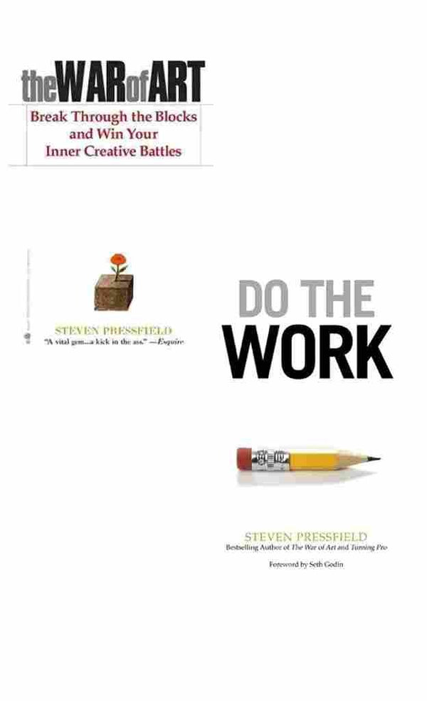 2 Book Set Collection War Of Art + Do the Work By Steven Pressfield