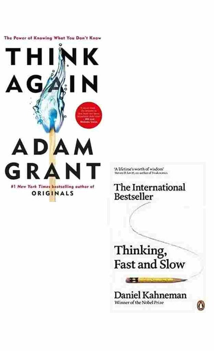 2 book set Think Again + Thinking, Fast and Slow