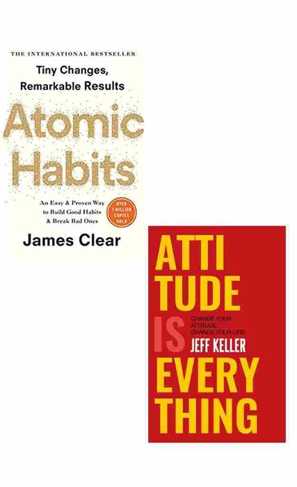 2 Book Set Atomic Habits + Attitude Is Everything