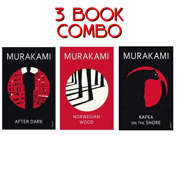 3 book set by Murakami, kafka on the shore, norwegian wood and After dark