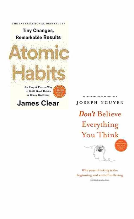 2 Book Set Atomic Habits + Don't Believe Everything You Think