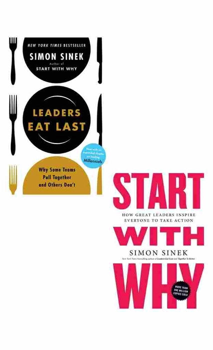 2 book set Leaders Eat Last + Start With Why