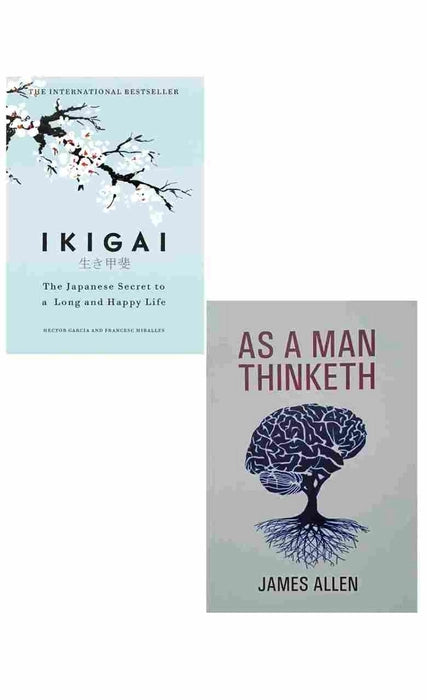 2 book set ikigai + As a Man Thinketh