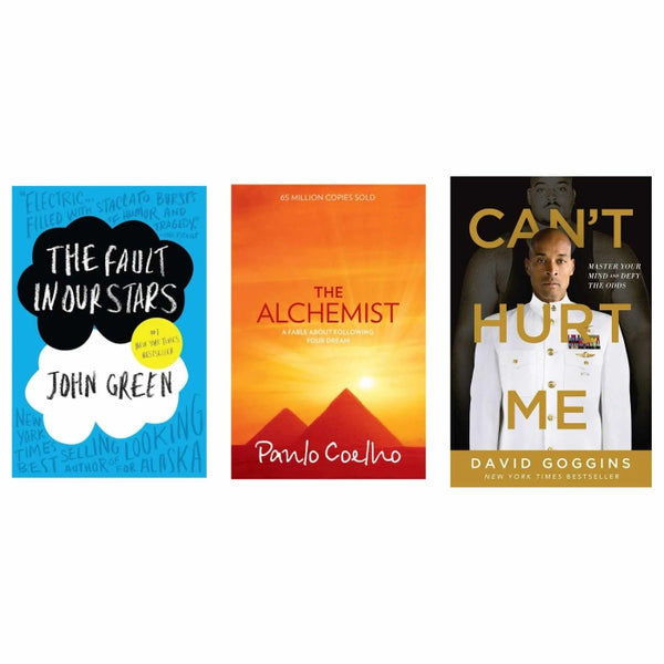 3 book set ( The fault in our star , The alchemist , Can't hurt me )