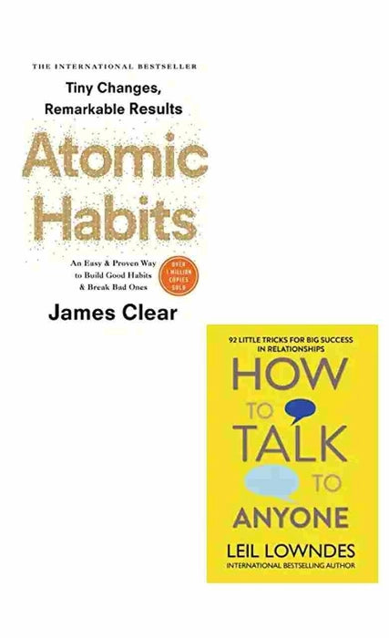 2 book set atomic Habits + How to Talk to Anyone