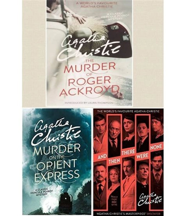 Agatha Christie 3 book set ( And then There were None , Murder on the Orient Express , The murder of Roger Ackroyd )