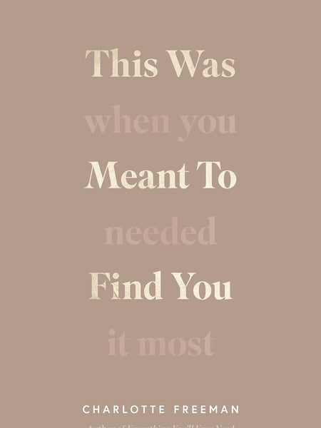 This Was Meant to Find You: When You Needed It Most by Charlotte Freeman