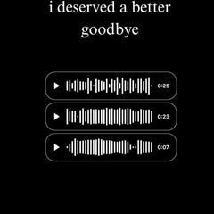 I Deserved a Better Goodbye By Akhira
