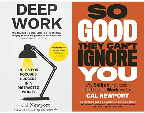 2 Book Set Collection So good they can't ignore you + DEEP WORK