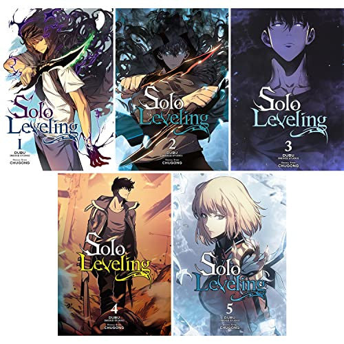 Solo Leveling vol 1 to 5 with the captivating manga series collection set by Chugong