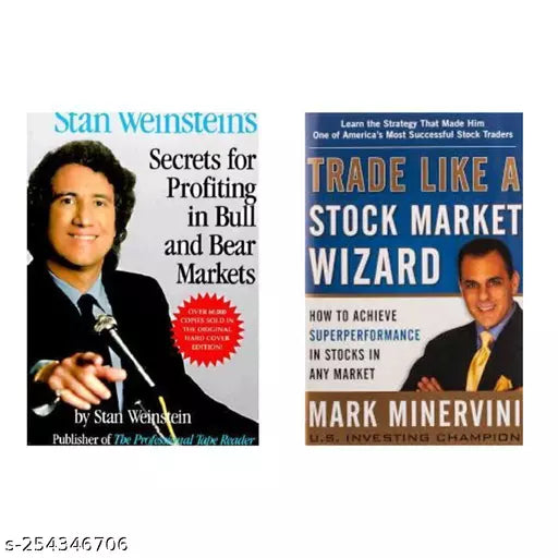 2 Book Set Collection  Secrets For Profiting in Bull and Bear Markets + Trade Like a Stock Market Wizard