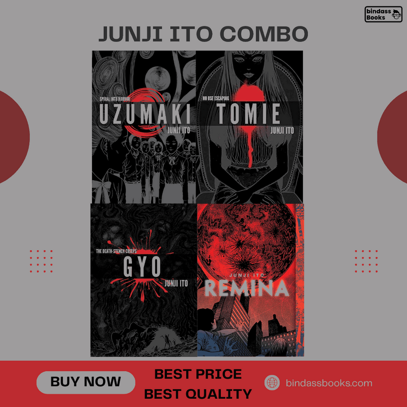 Junji Ito Horror Combo – Uzumaki, Tomie, Gyo and  Remina (4-Book Set)