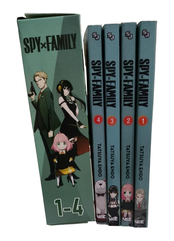 GBDOOKS Spy X Family Volumes 1 - 4 Books Set Collection Set By Tatsuya Endo Manga Spy x Family, Vol. 1 to 4 (Spy x Family Volume 1-4 BOX SET) by SPY FAMILY