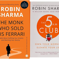 2 Book Set Collection The monk who sold Ferrar + The 5 AM Club