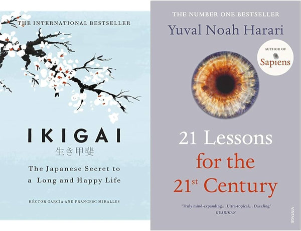 21 lessons for the 21st century , Ikigai 2 book set