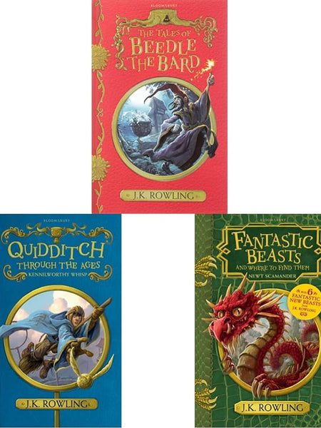 The Hogwarts Library Box Set : Quidditch, Fantastic Beasts, Beedle the Bard (3-Book Collection) by J.K. Rowling