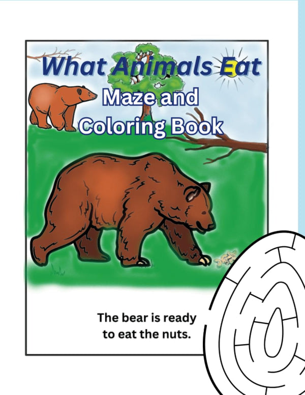 What Animals Eat Maze and Coloring Book: Activity Book for Kids Ages 4-8  by Cheryl Paton (Author)