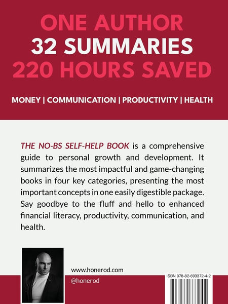The NO-BS Self-Help Book by Honerod