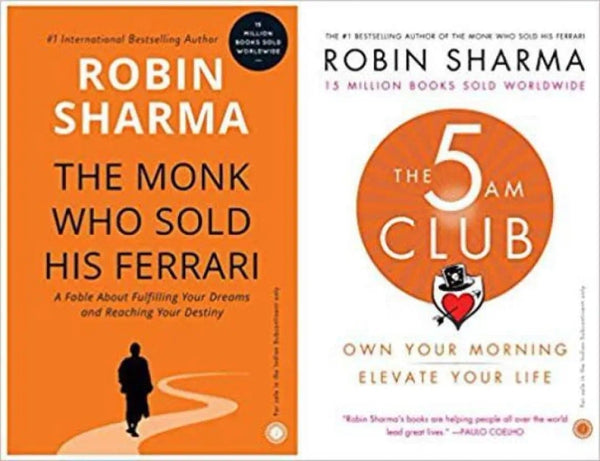 Robin sharma 2 Book set ( 5 am club , The Monk who sold his Ferrari )