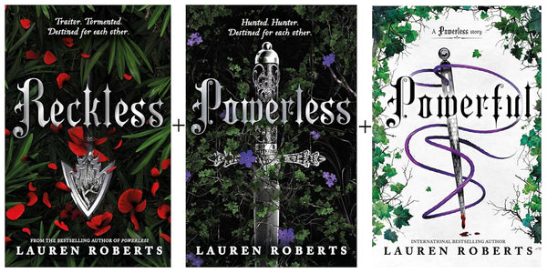 Reckless + Powerless+ Powerful Comboo Book With Free Double Side Printed Bookmark by Lauren Roberts