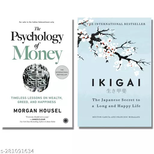 2 Book Set The Psychology of Money + Ikigai