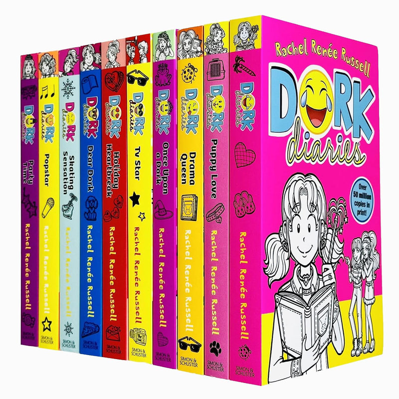 Dork Diaries x 10 Title Slipcase Set by Rachel Renee Russell