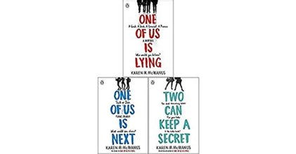 3 book set by Karen M Mcmanus one of us is nex one of us is lying Two can keep secret