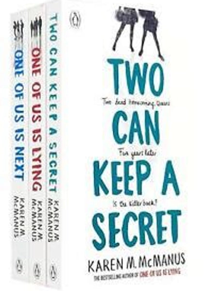 3 book set by Karen M Mcmanus one of us is nex one of us is lying Two can keep secret