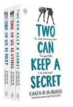 3 book set by Karen M Mcmanus one of us is nex one of us is lying Two can keep secret