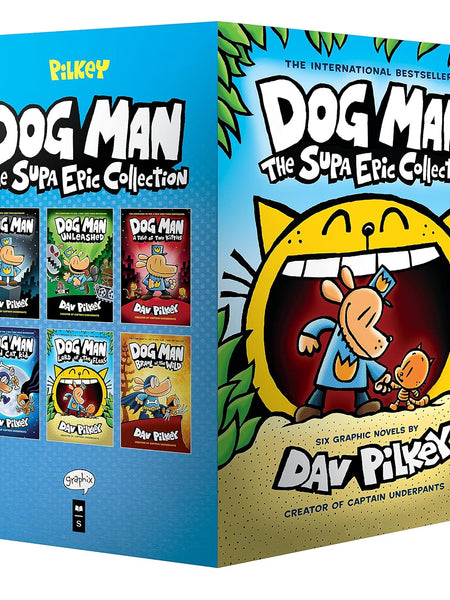 Dog Man 1-6: The Supa Epic Collection: From the Creator of Captain Underpants: Dog Man / Dog Man Unleashed / Dog Man A Tale of Two Kitties / Dog Man ... Lord of the Fleas / Dog Man Brawl of the Wild by Dav Pilkey