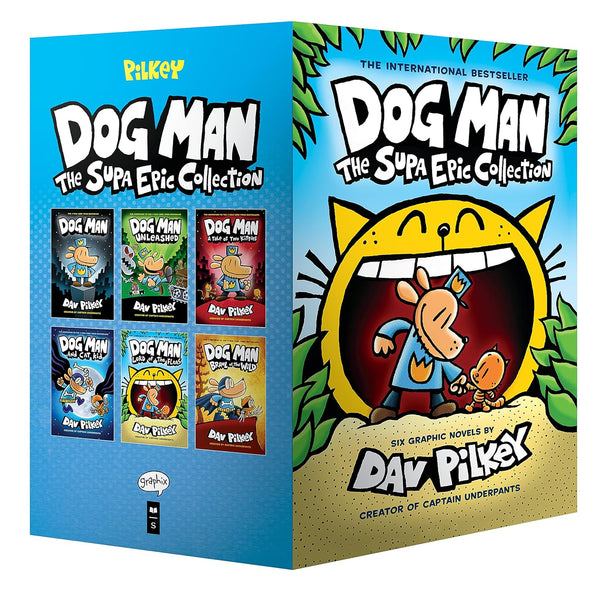 Dog Man 1-6: The Supa Epic Collection: From the Creator of Captain Underpants: Dog Man / Dog Man Unleashed / Dog Man A Tale of Two Kitties / Dog Man ... Lord of the Fleas / Dog Man Brawl of the Wild by Dav Pilkey