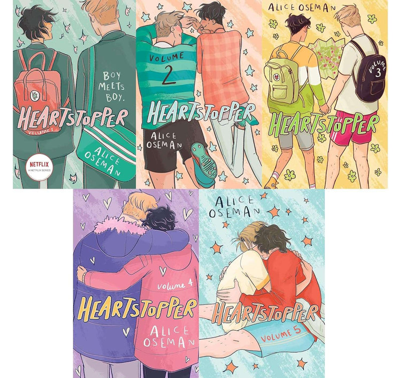 Heartstopper Series (Volumes 1-5) Books Collection Set By Alice Oseman