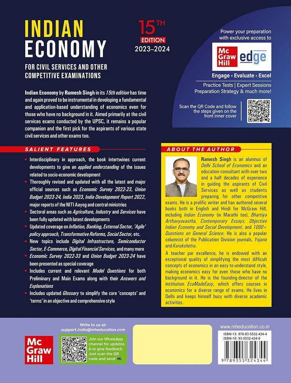 Indian Economy for UPSC (English)| 15th Edition|Civil Services Exam|State Administrative Exams by Ramesh Singh