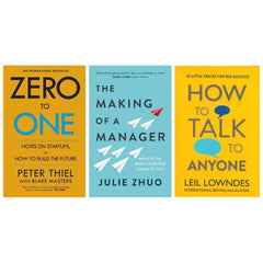 zero to one, the making of a manager, how to talk to anyone 3 books combo paperback