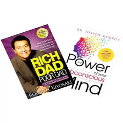 2 Book Set Rich Dad Poor Dad + The Power of Your Subconscious Mind