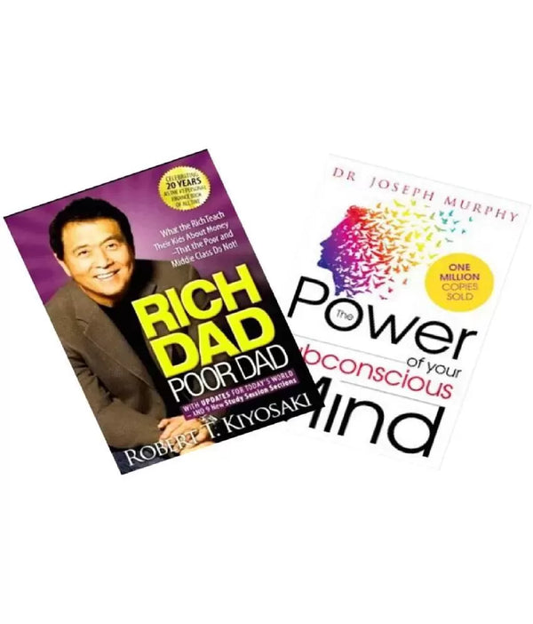 2 Book Set Rich Dad Poor Dad + The Power of Your Subconscious Mind