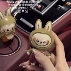 Labubu Pendant Trendy Play Rotating Face Changing Decompression Toys Keychains