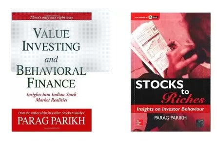 Value Investing & Behavioral Finance + Stocks To Riches: Insights On Investor Behaviour (Set Of 2 Books) by Parag Parikh combo