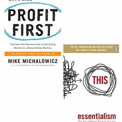 2 Book Set Collection Profit First + Essentialism