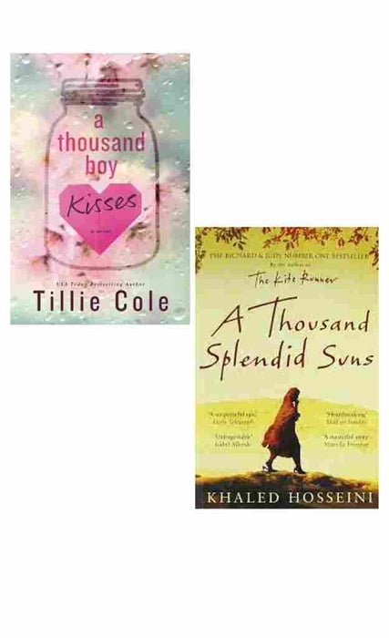 2 Book Set Collection A Thousand Boy Kisses + A Thousand Splendid Suns