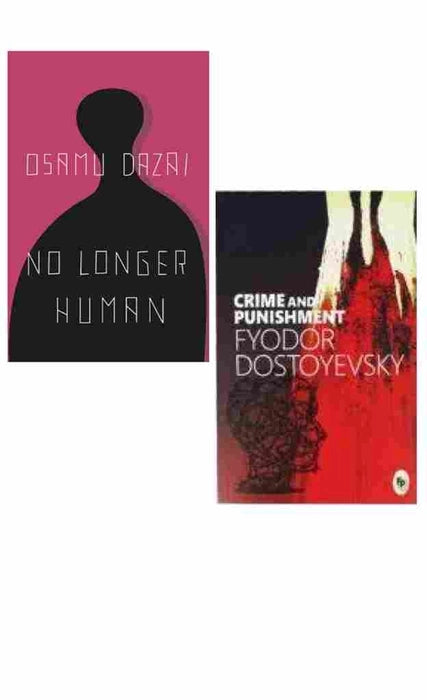 2 Book Set Collection  No Longer Human + Crime And Punishment