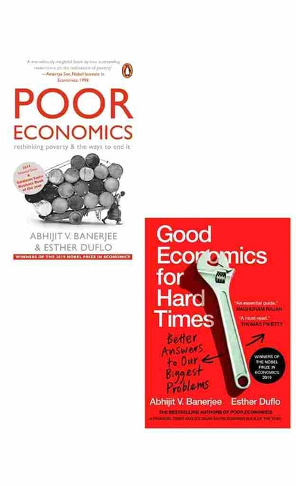 2 Book Set Collection Poor Economics + Good Economics for Hard Times